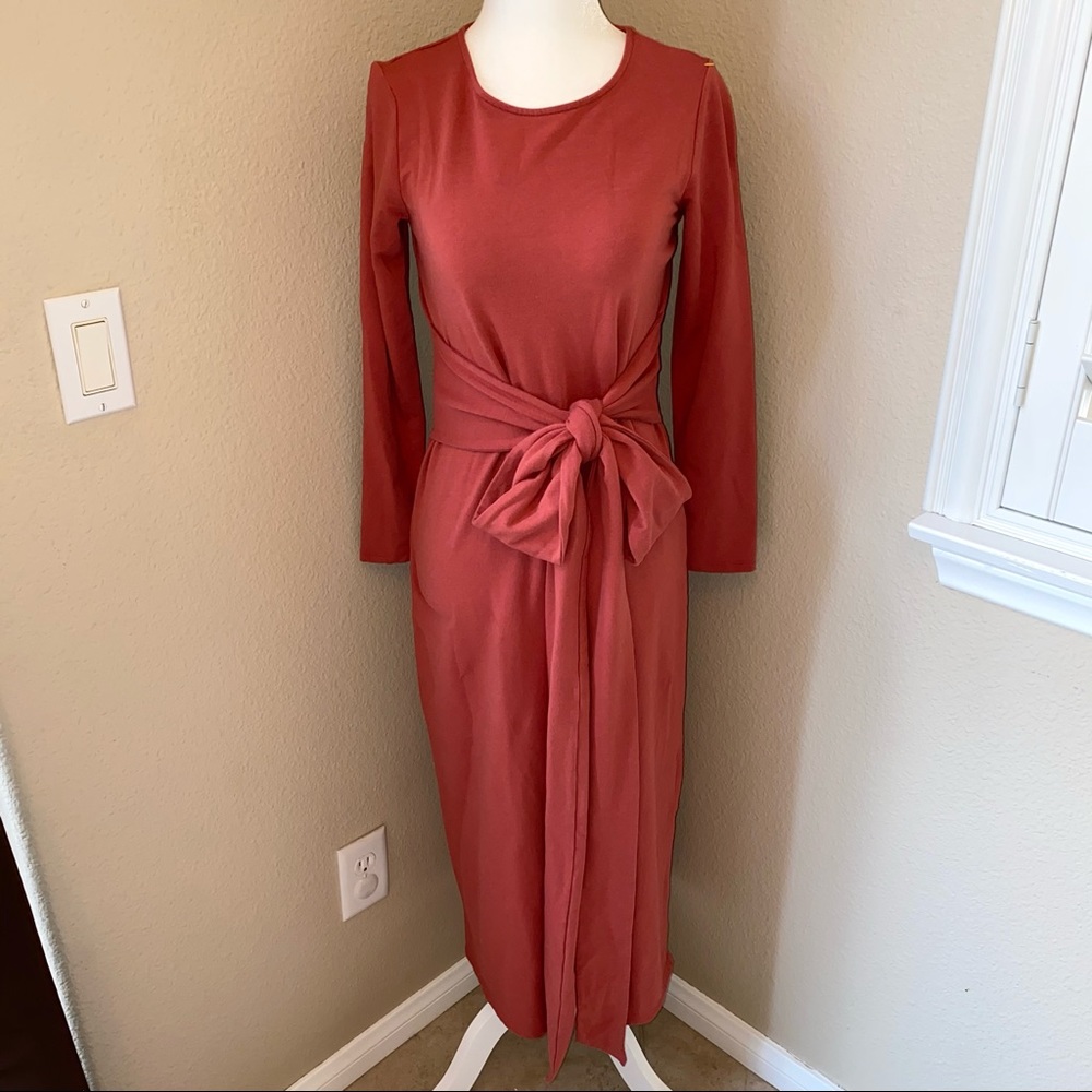 J.Jill | Brick Red Belted Maxi Dress